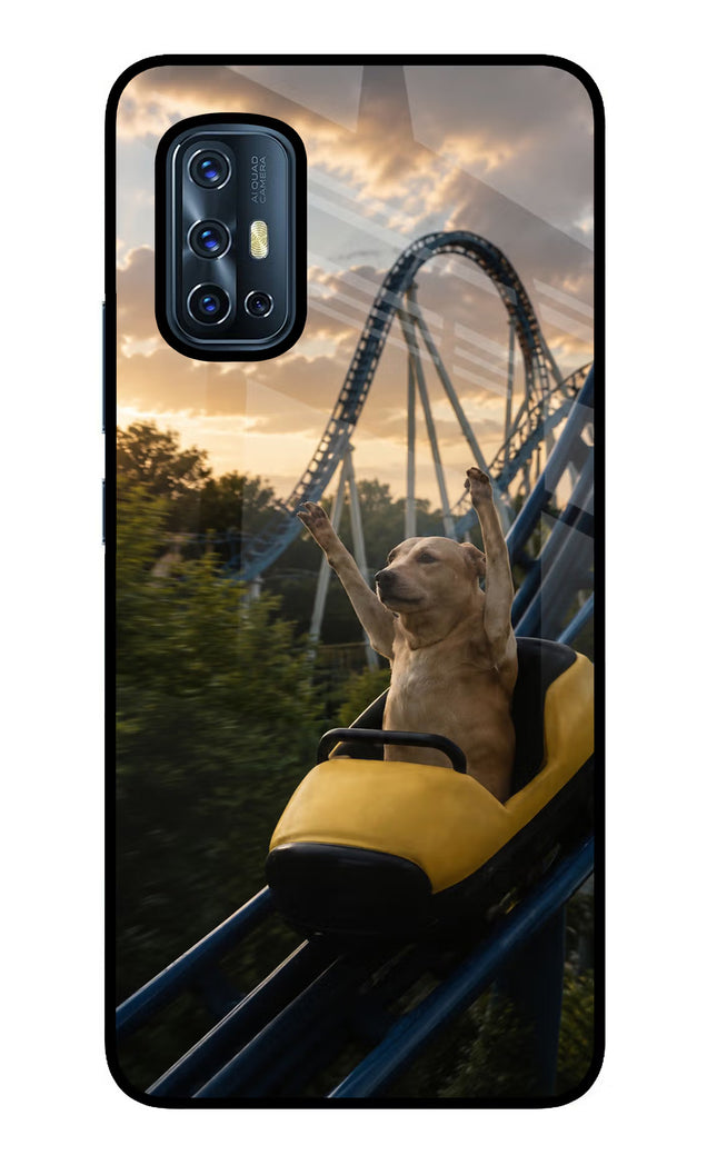 Rollercoaster Dog Vivo V17 Glass Case