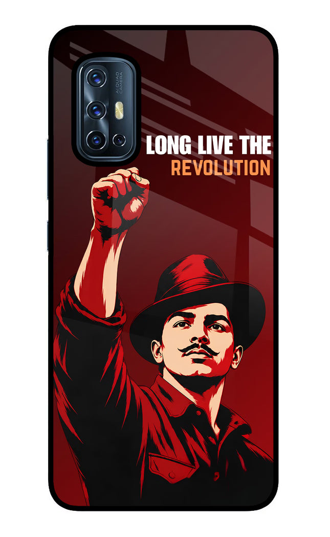 Bhagat Singh Revolution Vivo V17 Glass Case