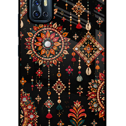 Boho Noir Vivo V17 Glass Case