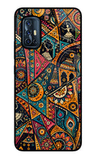 Folk Print Vivo V17 Glass Case