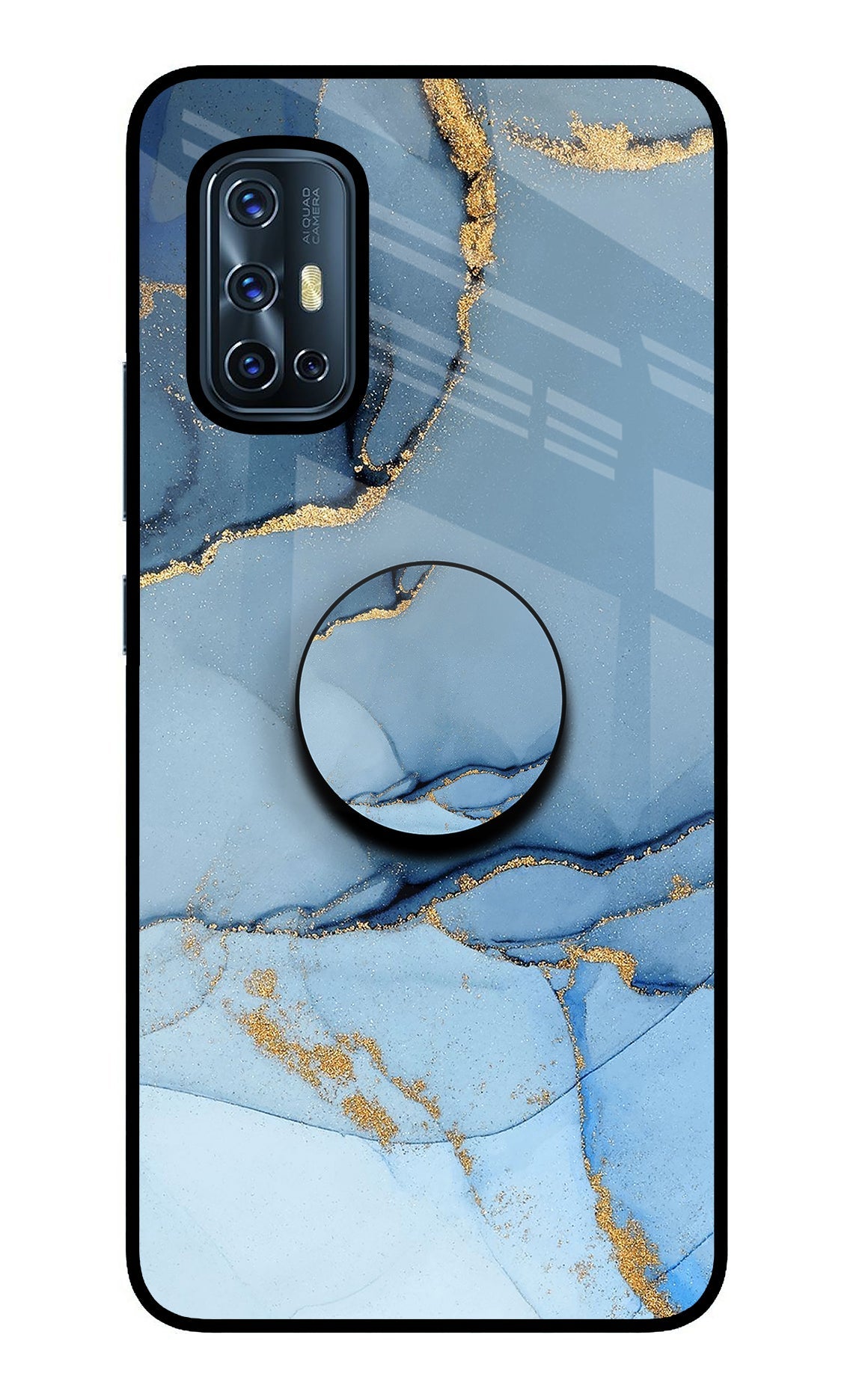 Blue Marble Vivo V17 Glass Case