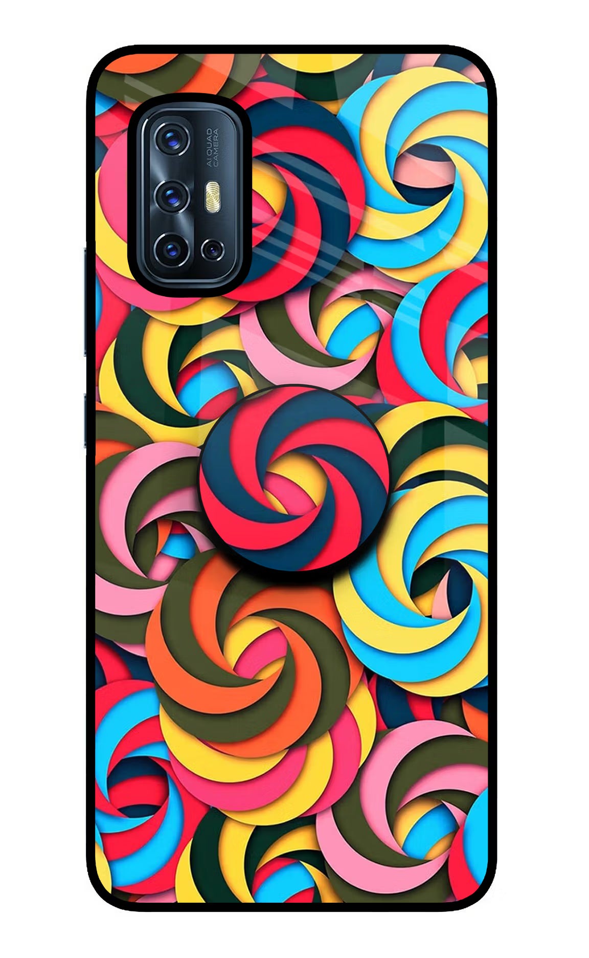 Spiral Pattern Vivo V17 Pop Case by Casekaro