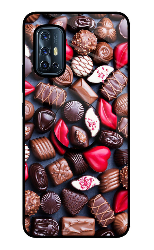 Chocolates Vivo V17 Glass Case