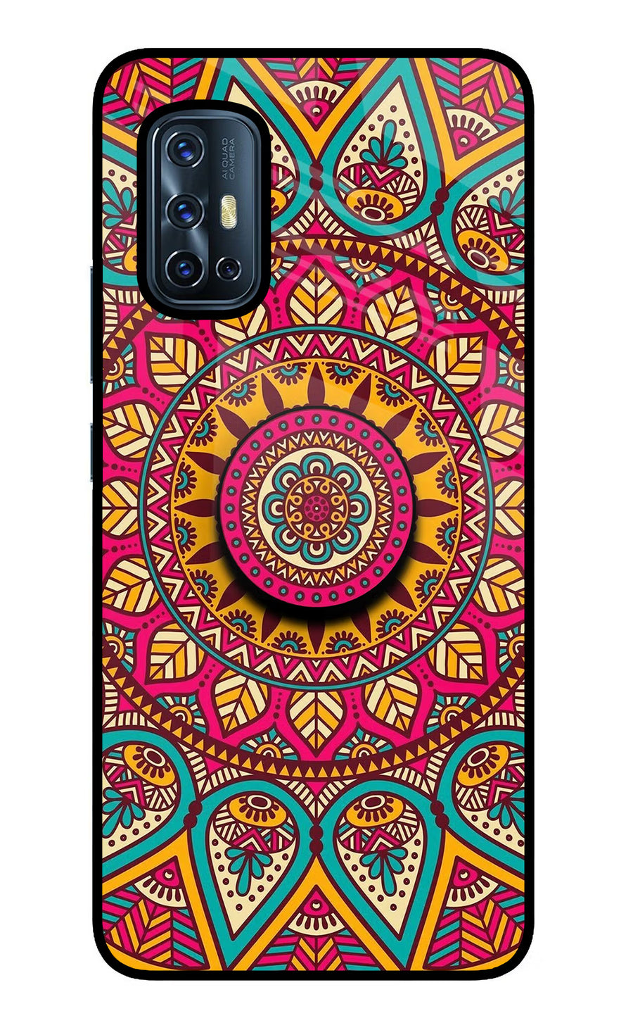 Mandala Vivo V17 Pop Case, Glass case