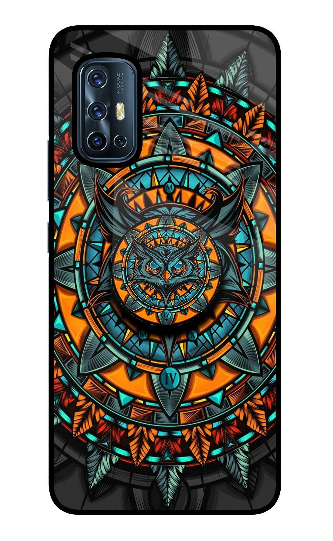 Angry Owl Vivo V17 Glass Case