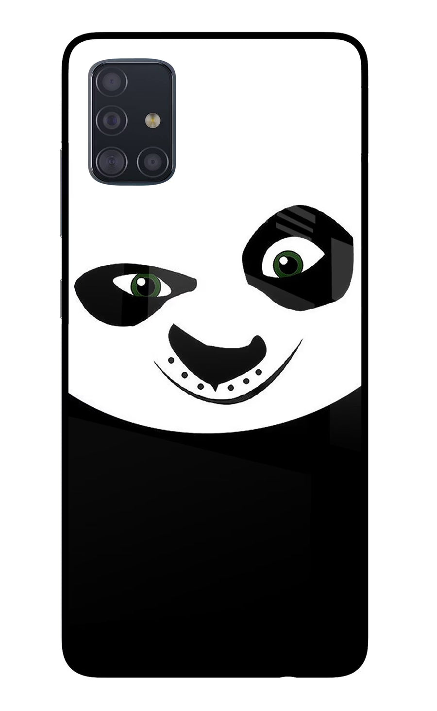 Panda Samsung A51 Back Cover, Glass case