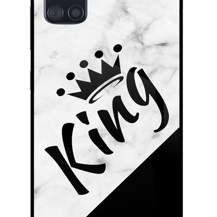 King Samsung A51 Glass Case Back Cover by Casekaro