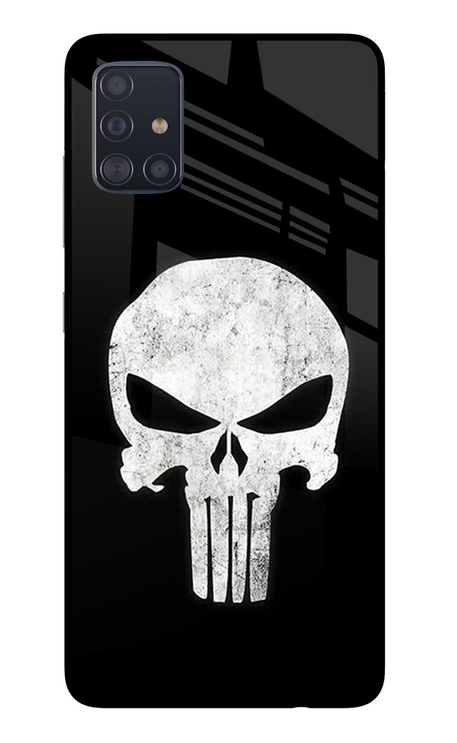 Punisher Skull Samsung A51 Back Cover, Glass case