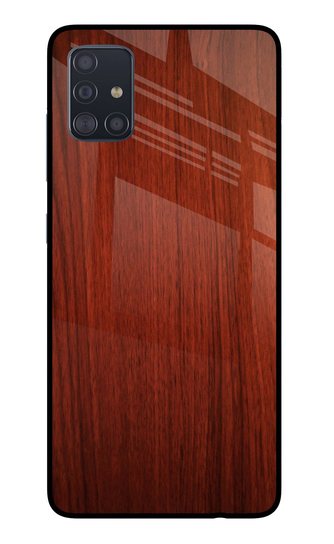Wooden Plain Pattern Samsung A51 Glass Case