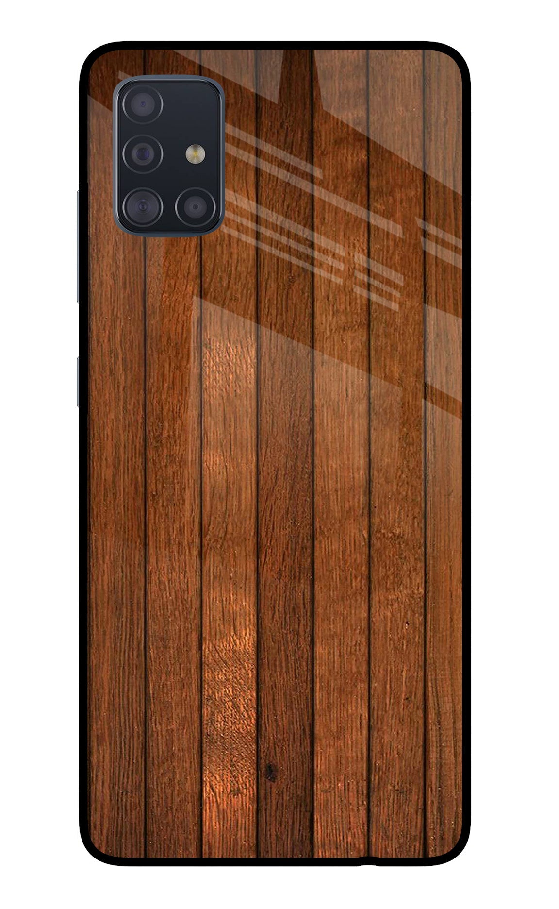 Wooden Artwork Bands Samsung A51 Glass Case