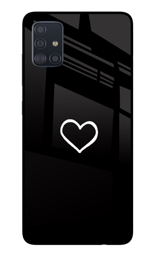 Heart Samsung A51 Glass Case