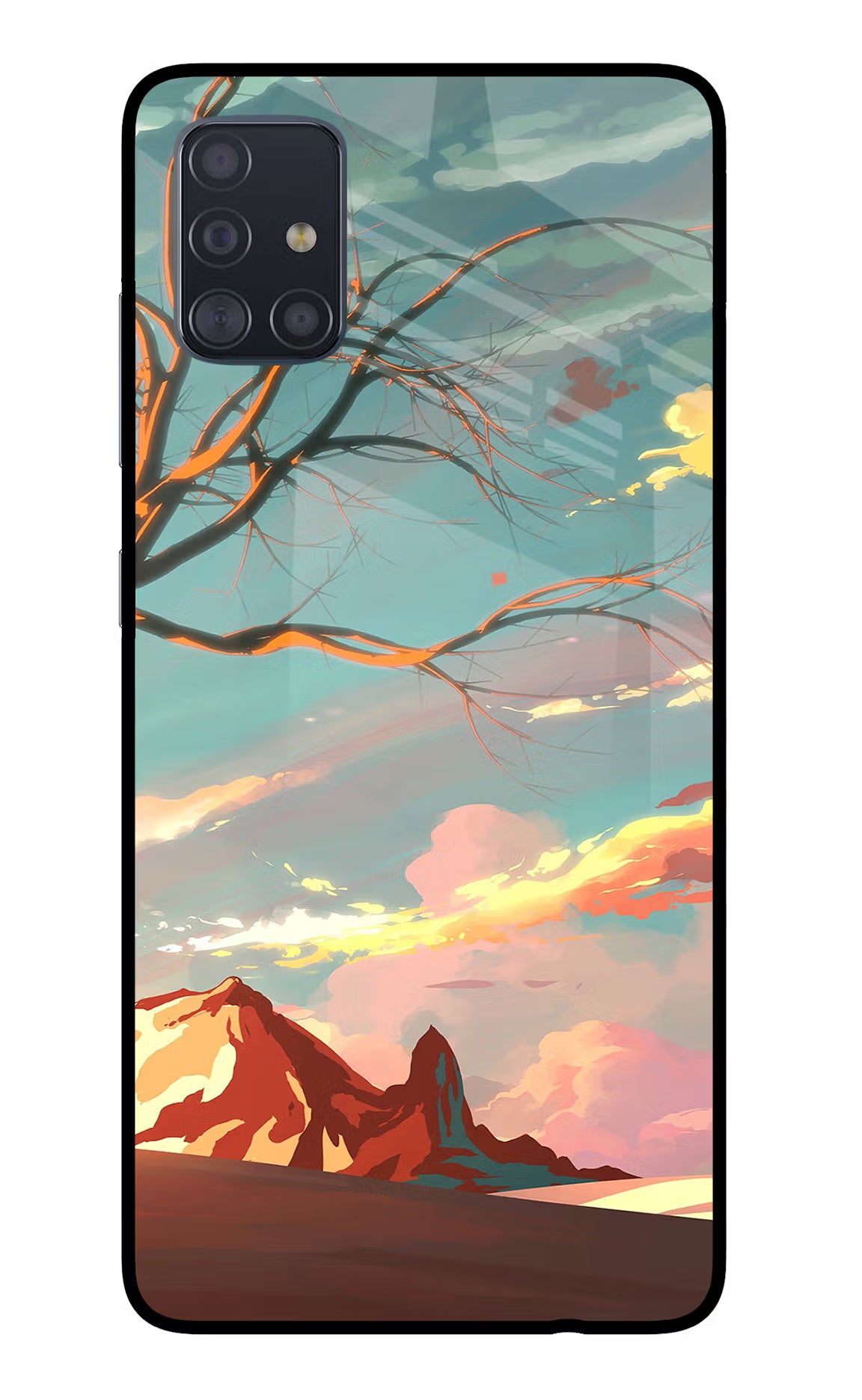 Scenery Samsung A51 Glass Case Back Cover by Casekaro