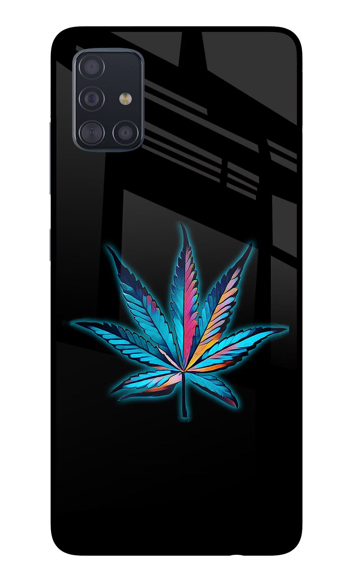 Weed Samsung A51 Glass Case Back Cover by Casekaro