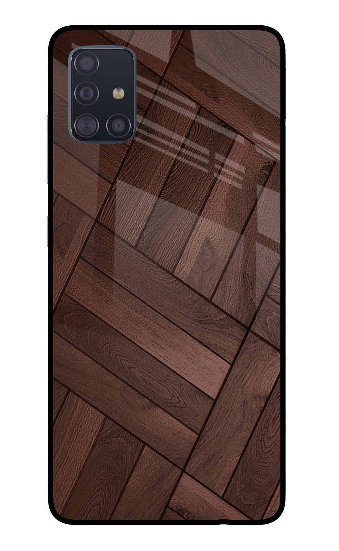 Wooden Texture Design Samsung A51 Glass Case