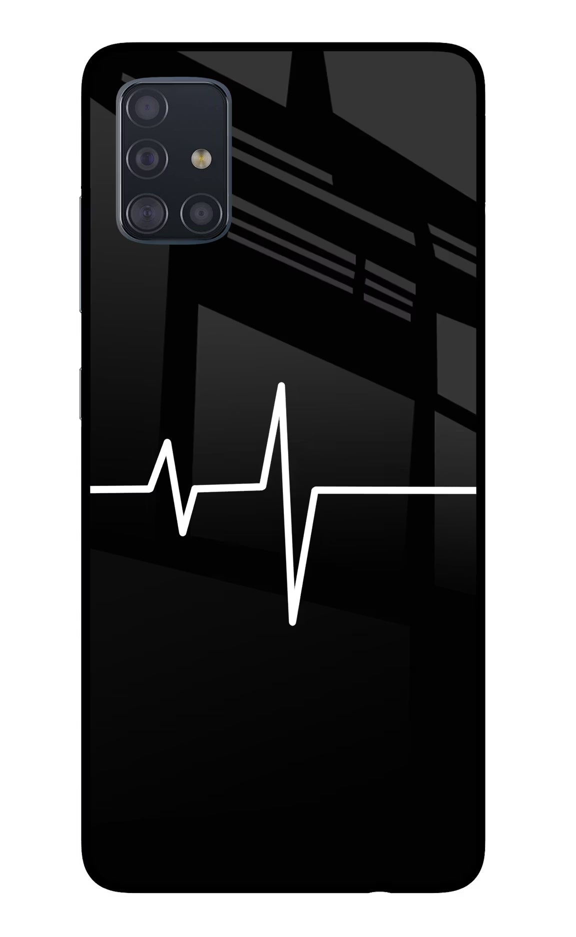Heart Beats Samsung A51 Glass Case Back Cover by Casekaro