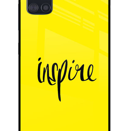 Inspire Samsung A51 Glass Case Back Cover by Casekaro