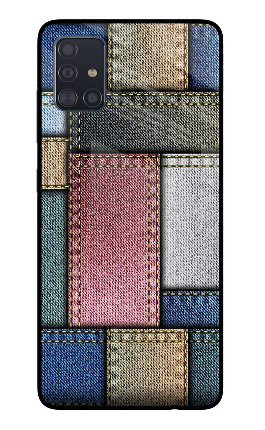 Multicolor Jeans Samsung A51 Glass Case
