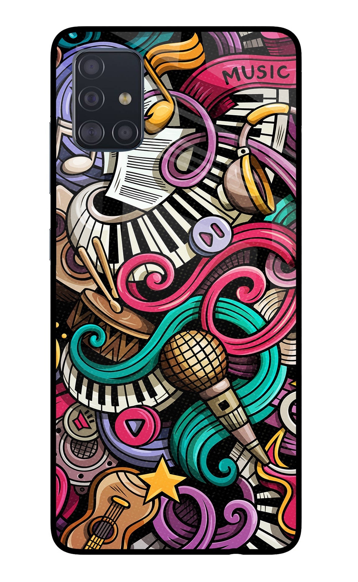 Music Abstract Samsung A51 Back Cover