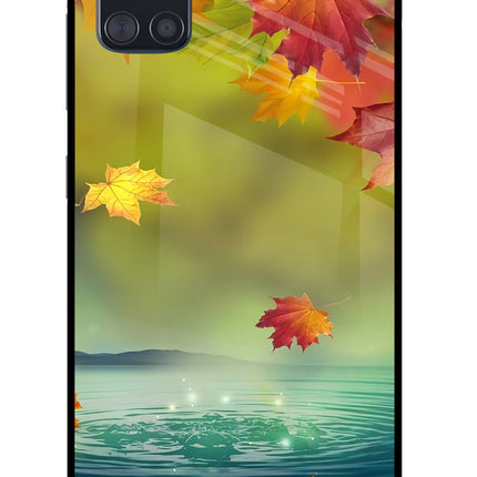 Flowers Samsung A51 Glass Case Back Cover by Casekaro