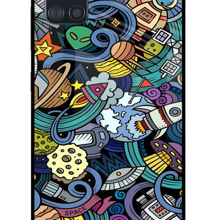 Space Abstract Samsung A51 Glass Case Back Cover by Casekaro