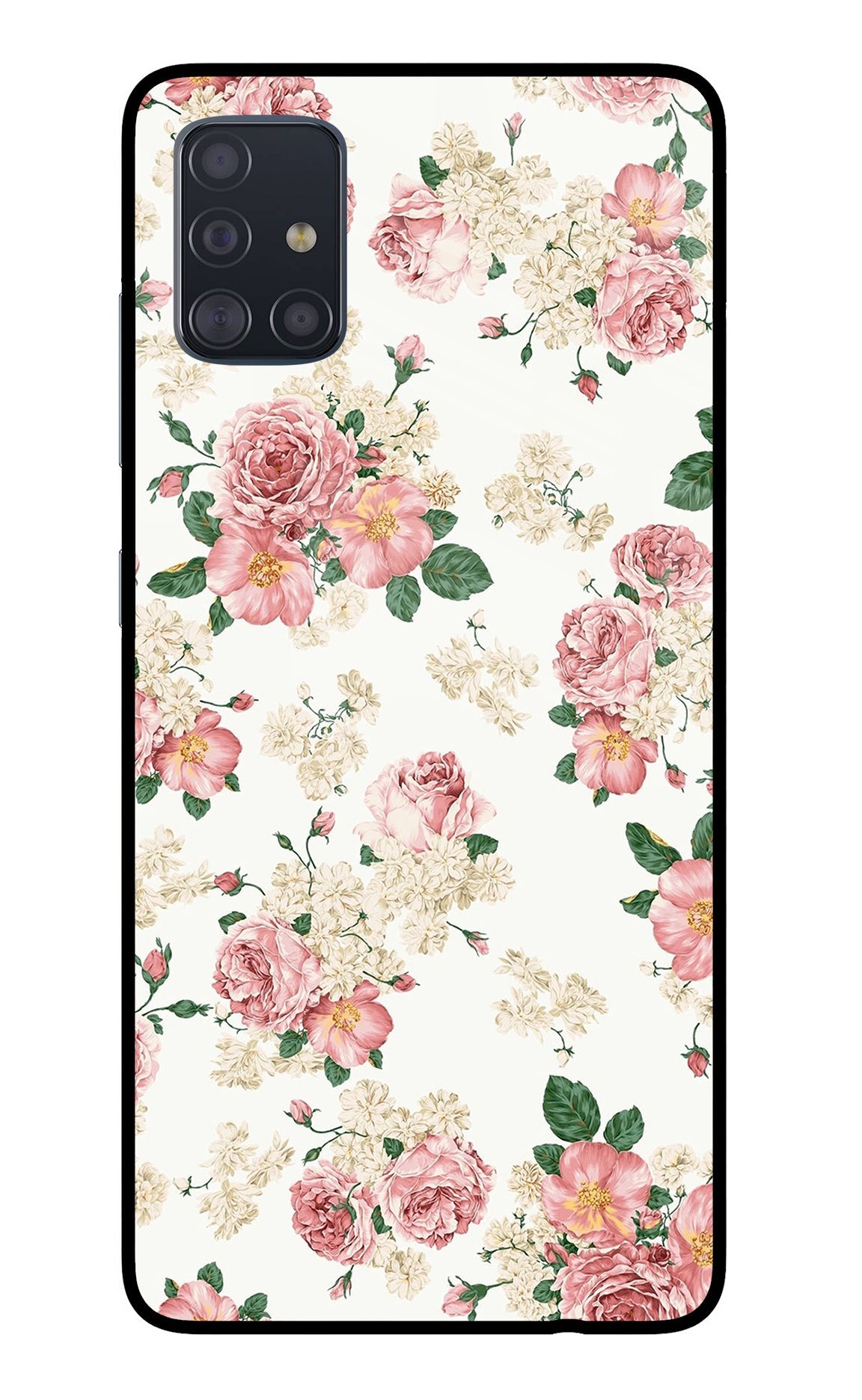 Flowers Samsung A51 Glass Case