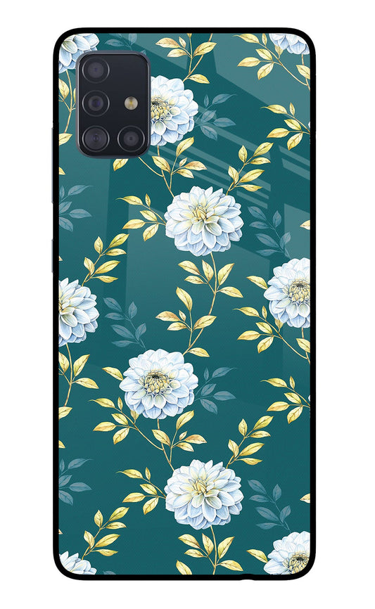 Flowers Samsung A51 Glass Case