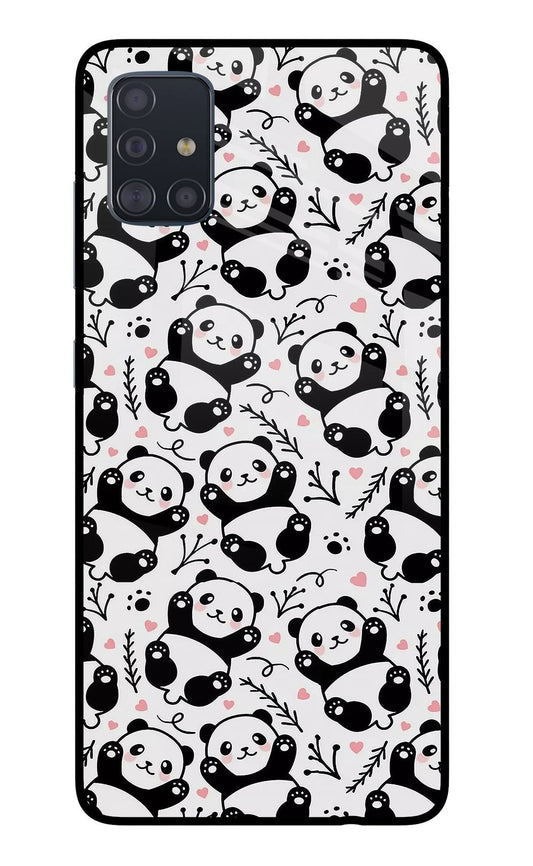 Cute Panda Samsung A51 Glass Case