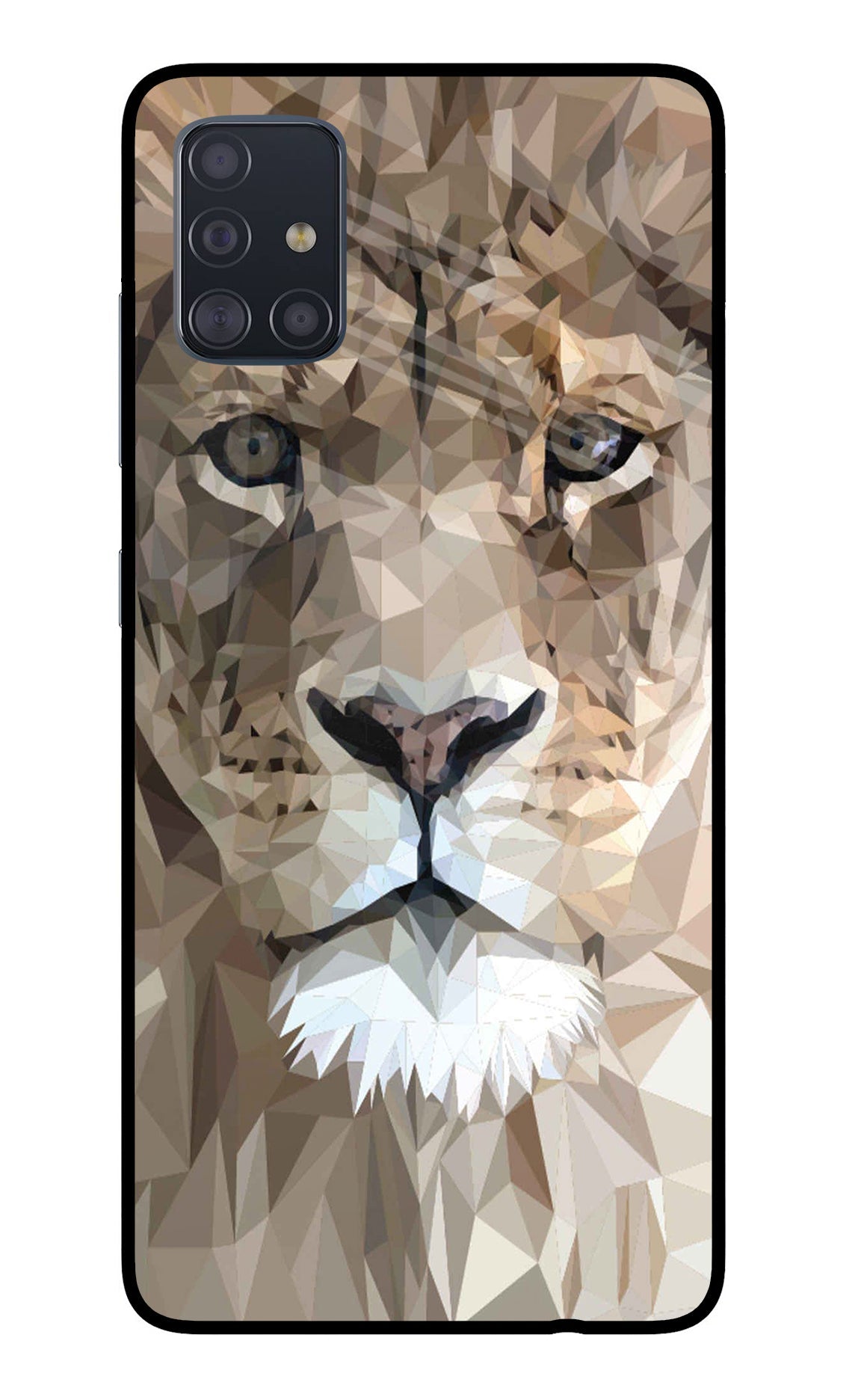 Lion Art Samsung A51 Glass Case