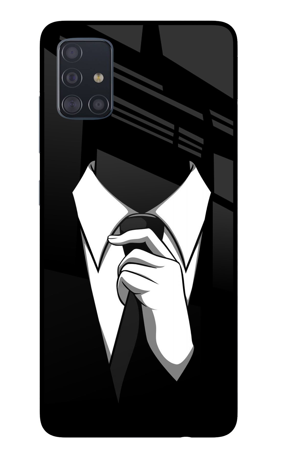 Black Tie Samsung A51 Back Cover