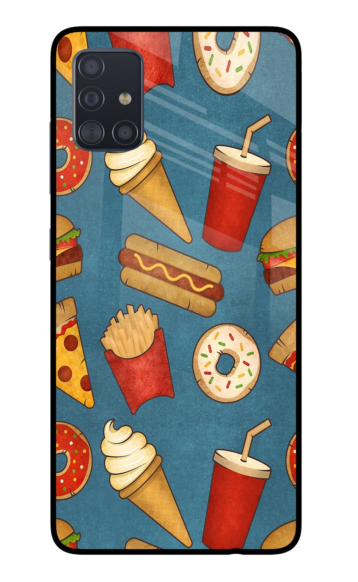 Foodie Samsung A51 Glass Case