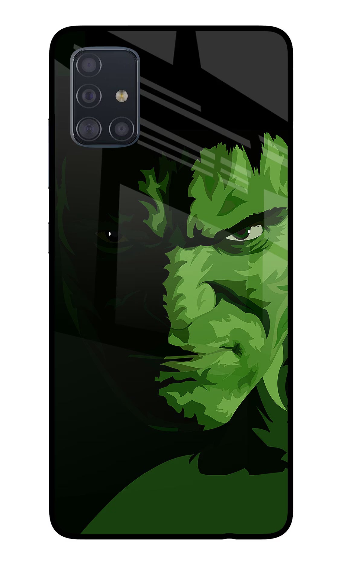 HULK Samsung A51 Glass Case Back Cover by Casekaro