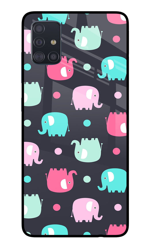 Elephants Samsung A51 Glass Case