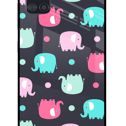 Elephants Samsung A51 Glass Case Back Cover by Casekaro