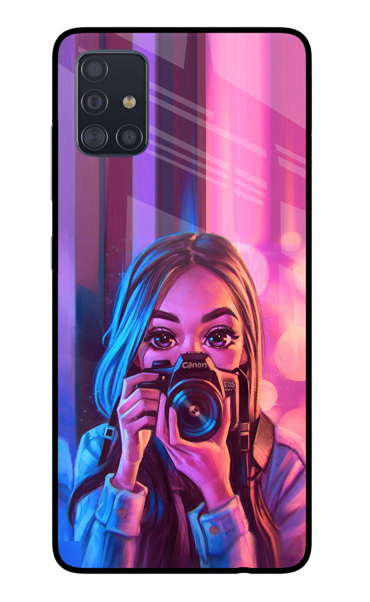 Girl Photographer Samsung A51 Glass Case