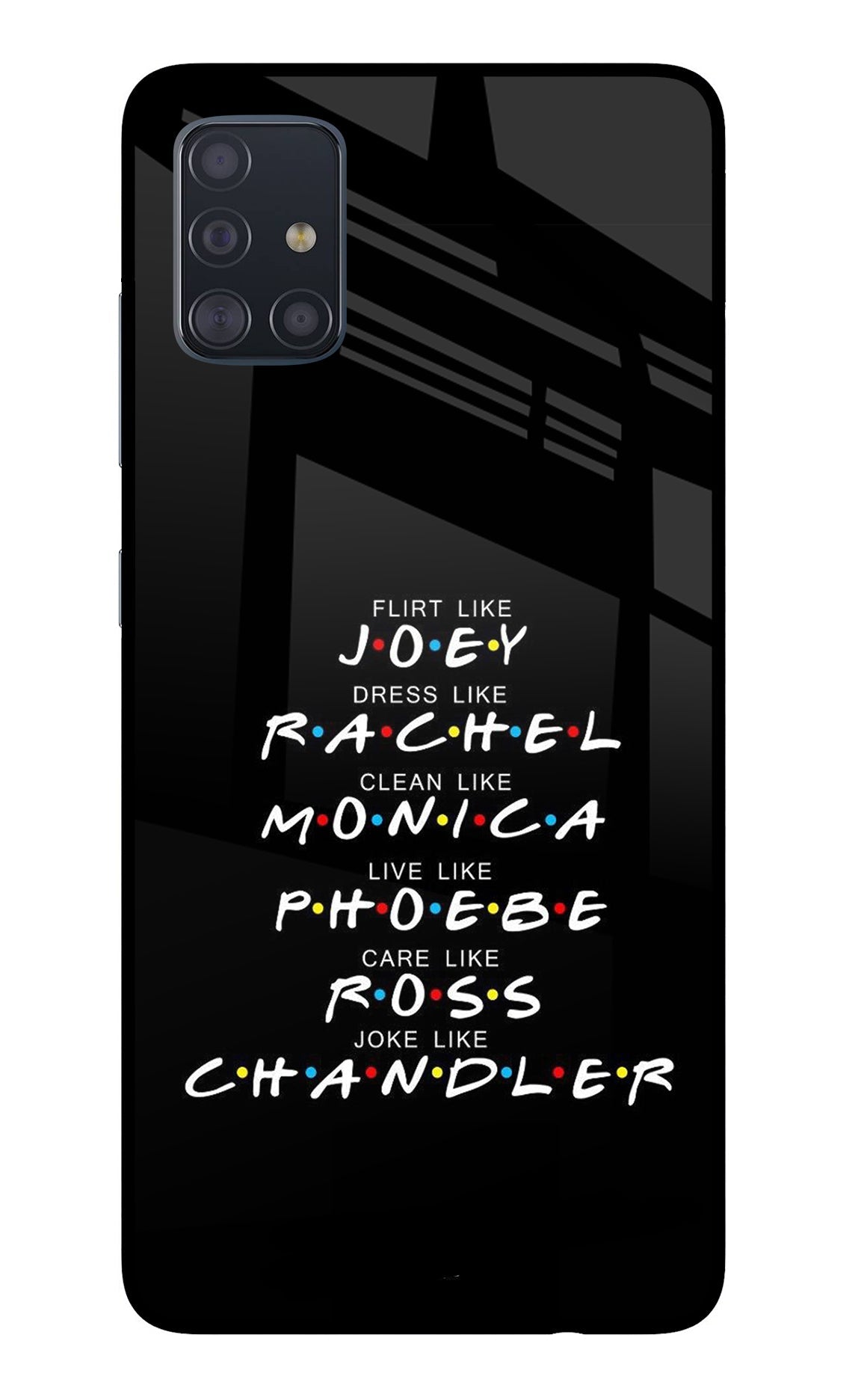 FRIENDS Character Samsung A51 Glass Case