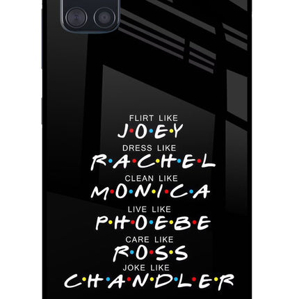 FRIENDS Character Samsung A51 Glass Case Back Cover by Casekaro