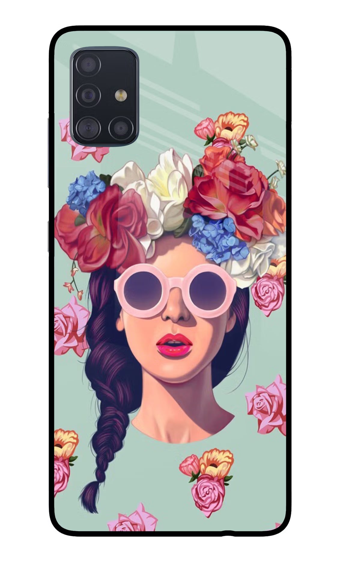 Pretty Girl Samsung A51 Glass Case Back Cover by Casekaro