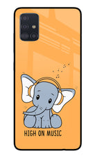 High On Music Samsung A51 Glass Case