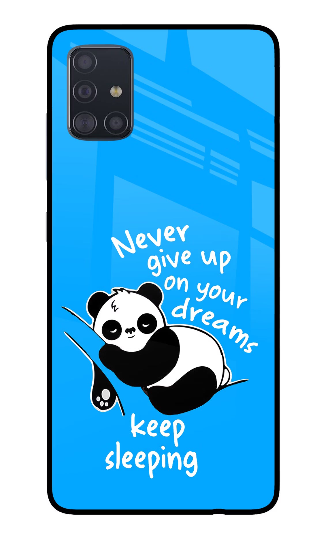 Keep Sleeping Samsung A51 Glass Case Back Cover by Casekaro