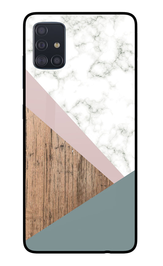 Marble wood Abstract Samsung A51 Glass Case