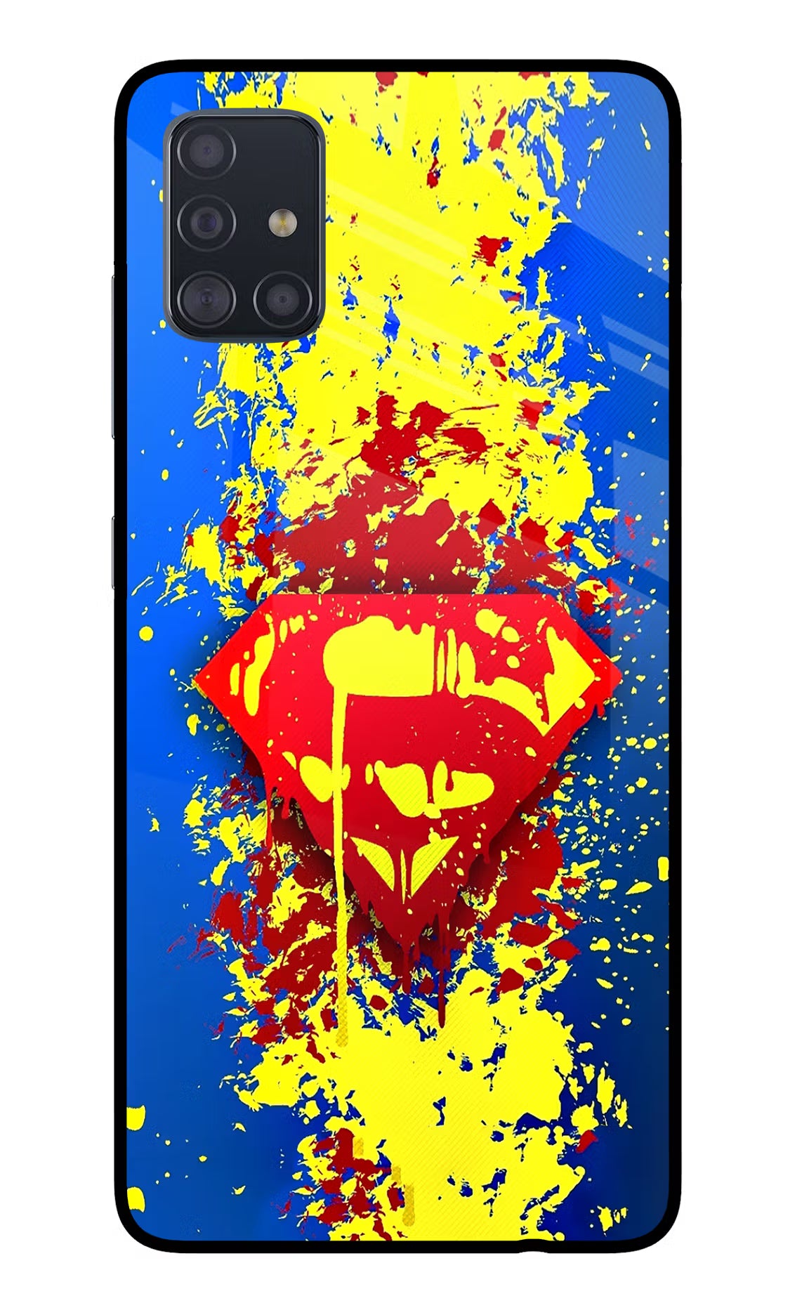 Superman logo Samsung A51 Glass Case Back Cover by Casekaro