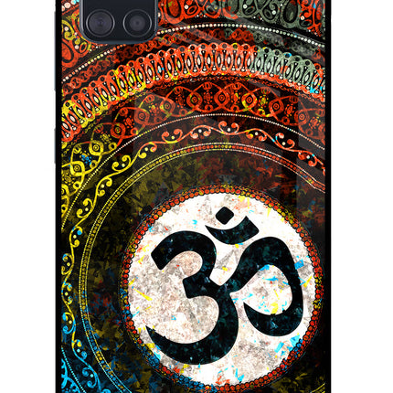 Om Cultural Samsung A51 Glass Case Back Cover by Casekaro