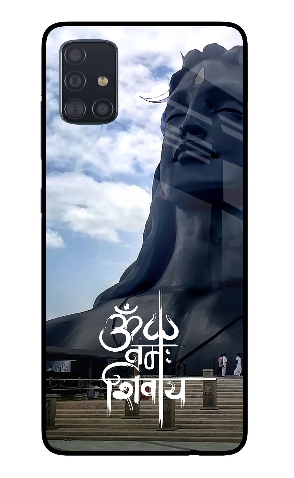 Om Namah Shivay Samsung A51 Glass Case Back Cover by Casekaro