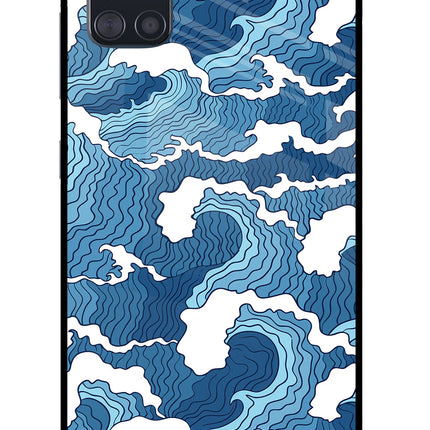 Blue Waves Samsung A51 Glass Case