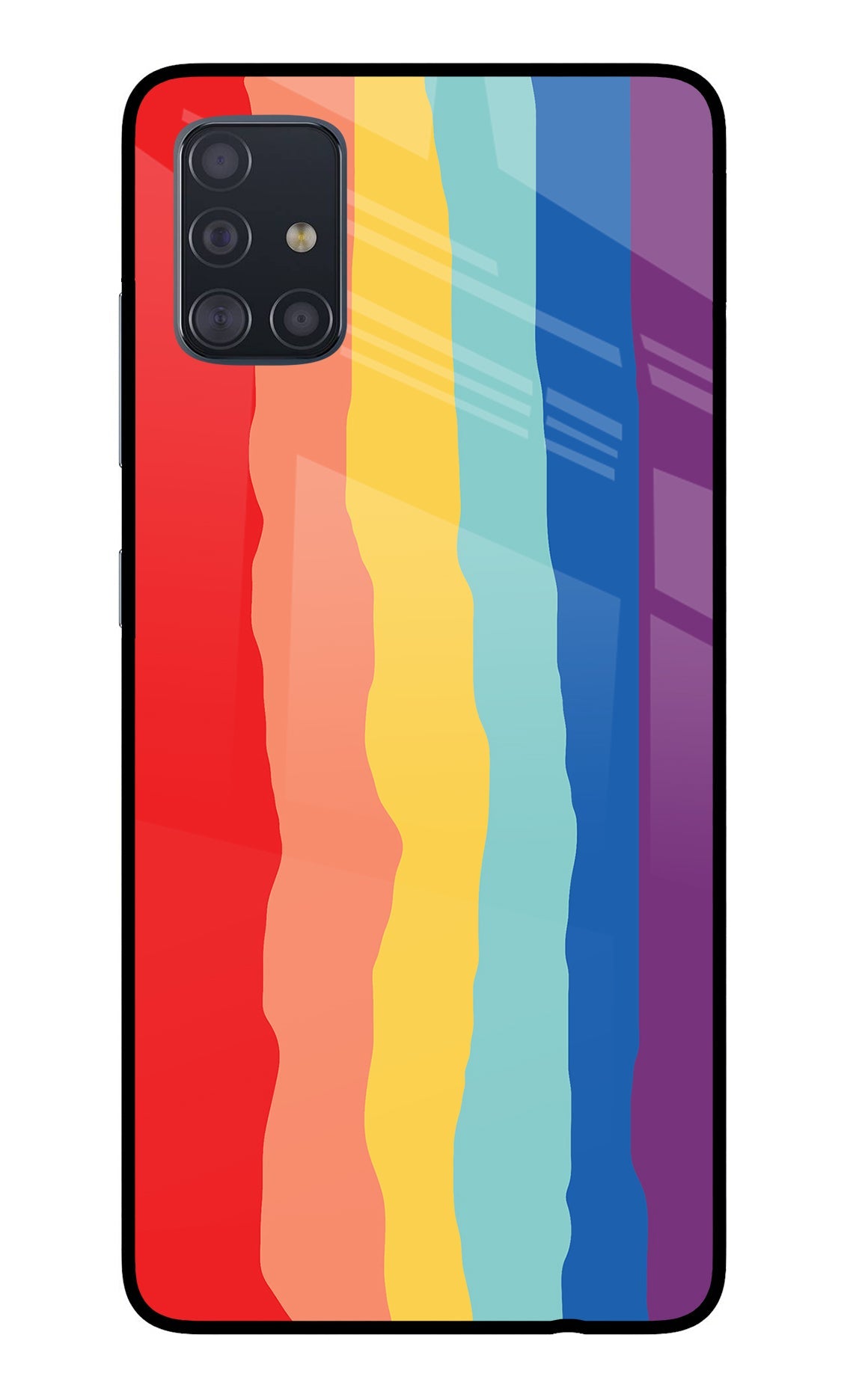 Rainbow Samsung A51 Glass Case