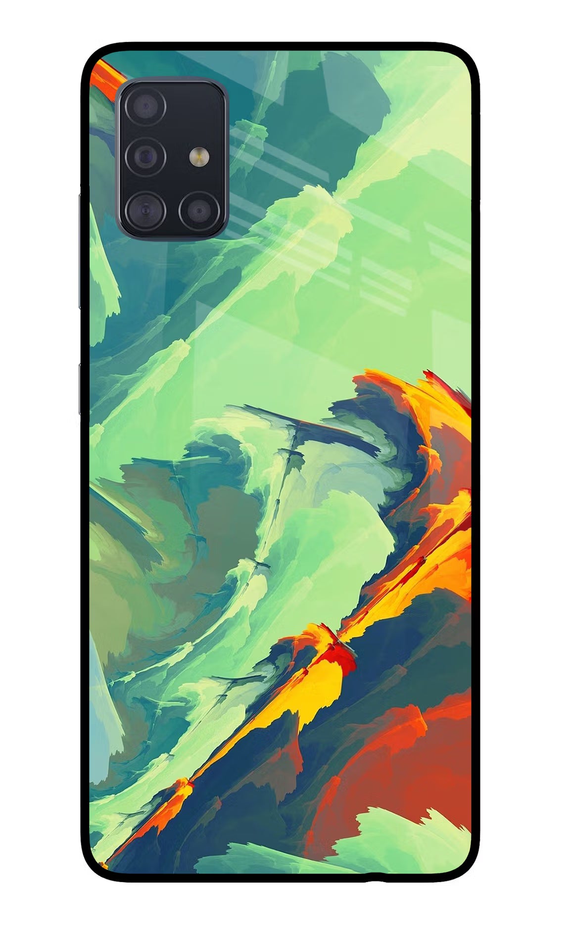 Paint Art Samsung A51 Glass Case Back Cover by Casekaro