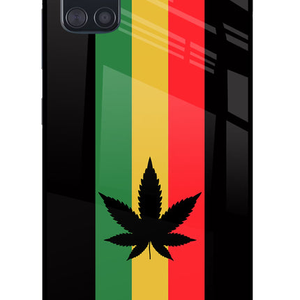 Weed Flag Samsung A51 Glass Case Back Cover by Casekaro