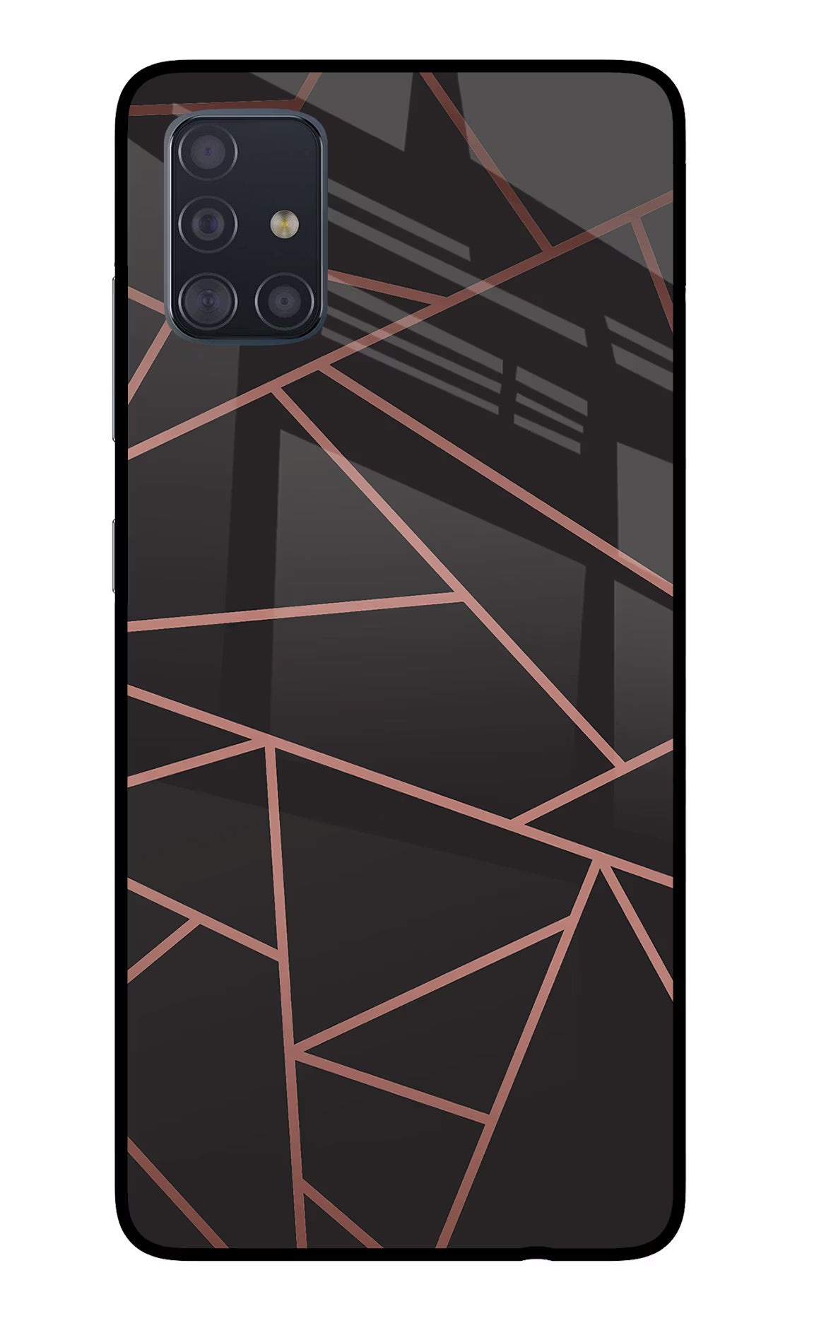 Geometric Pattern Samsung A51 Glass Case Back Cover by Casekaro