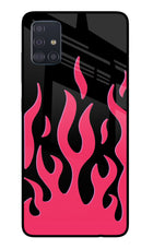 Fire Flames Samsung A51 Glass Case Back Cover by Casekaro