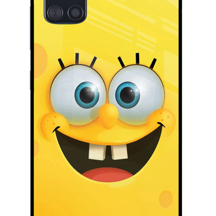 Sponge 1 Samsung A51 Glass Case Back Cover by Casekaro